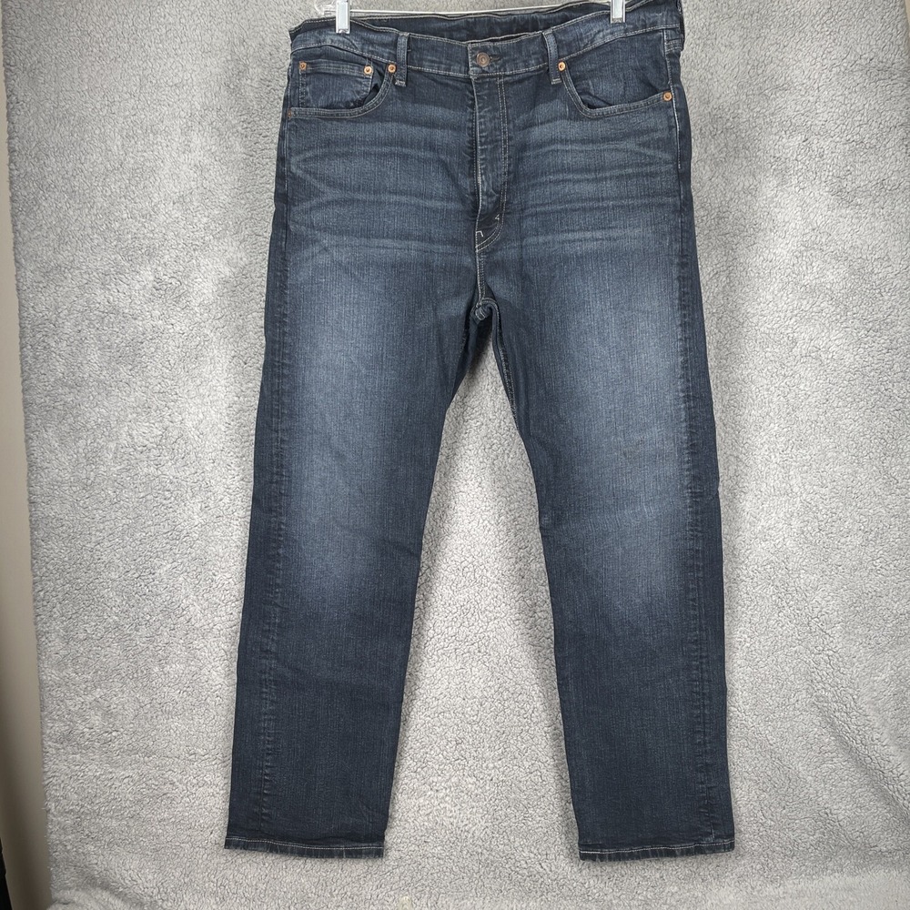 Levi's Jeans Mens 40x32 Blue 505 Regular Fit Straight Leg Dark Wash Denim